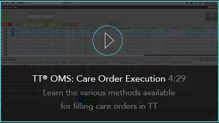 TT® OMS: Care Order Execution 