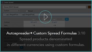 Autospreader® Custom Spread Formulas